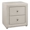 Monarch Specialties Bedroom Accent, Nightstand, End, Side, Lamp, Storage Drawer, Bedroom, Upholstered, Velvet, Grey I 5606 - alternate 1